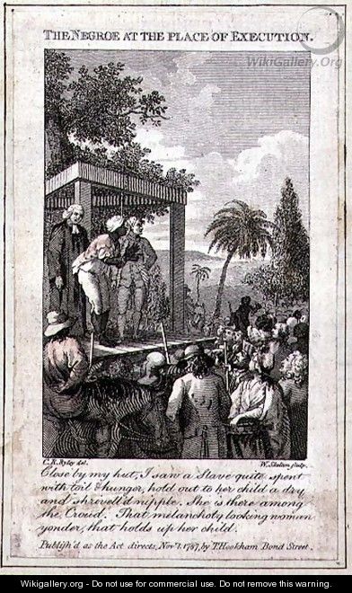 The Negroe at the Place of Execution, engraved by William Skelton, 1787 - (after) Ryley, Charles Reuben