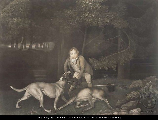 Freeman, Keeper to the Earl of Clarendon, with a hound and a wounded doe, 1804 - (after) Stubbs, George