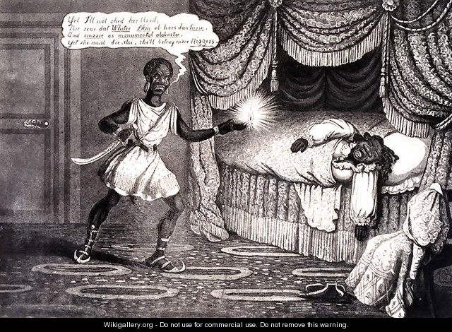 Tregears Black Jokes - Othello, engraved by Hunt, c.1834 - (after) Summers, W.