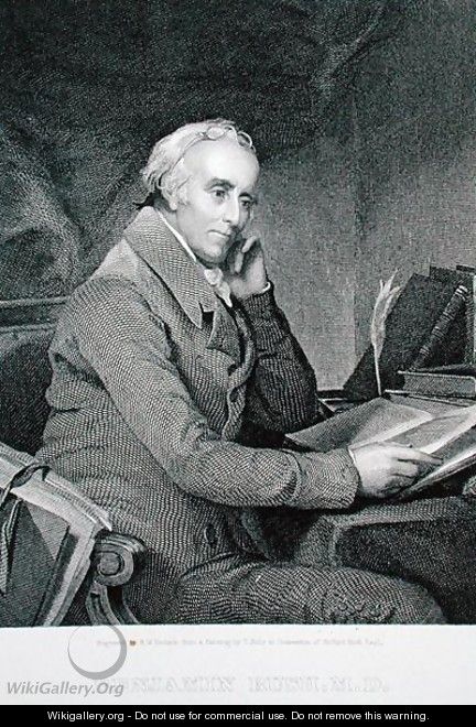 Benjamin Rush, engraved by Richard W. Dodson 1812-67 - (after) Sully, Thomas