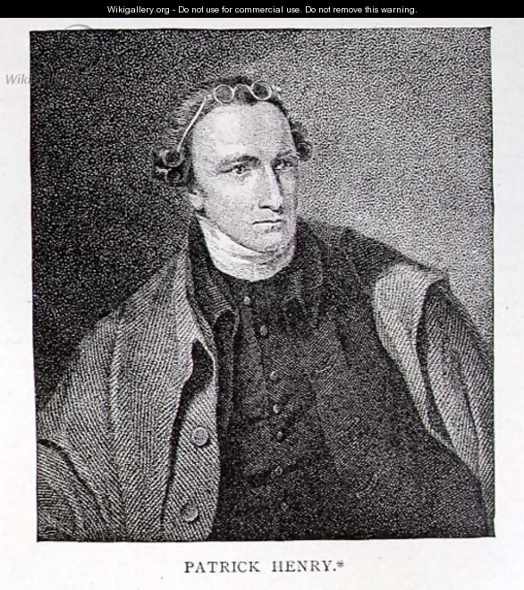 Portrait of Patrick Henry, engraved by William Satchwell Leney 1769-1821 from a print in Analectic Magazine, December 1817 - (after) Sully, Lawrence