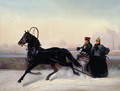 Emperor Nicholas I 1796-1855 Driving in a Sleigh - Nikolai Egorovich Sverchkov