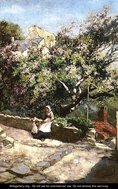 Mother and Child Beneath the Blossom - Lester Sutcliffe