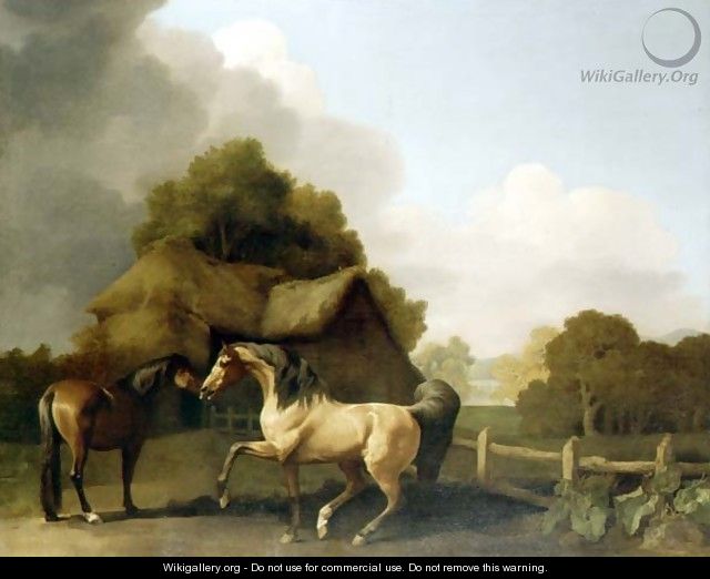 A Roan Stallion and a Bay Mare, 1769 - George Stubbs