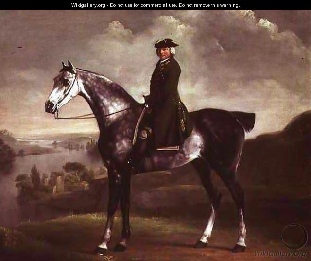 Joseph Smyth Esquire, Lieutenant of Whittlebury Forest, Northamptonshire, on a Dapple Grey Horse, c.1762-64 - George Stubbs