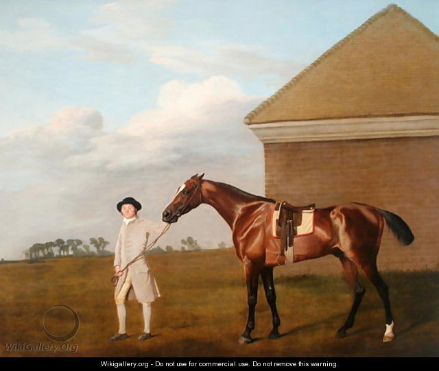 Firetail with his Trainer by the Rubbing-down House on Newmarket Heath, 1773 - George Stubbs