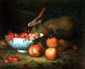 Still Life of fruit with a Finch - Tobias Stranover