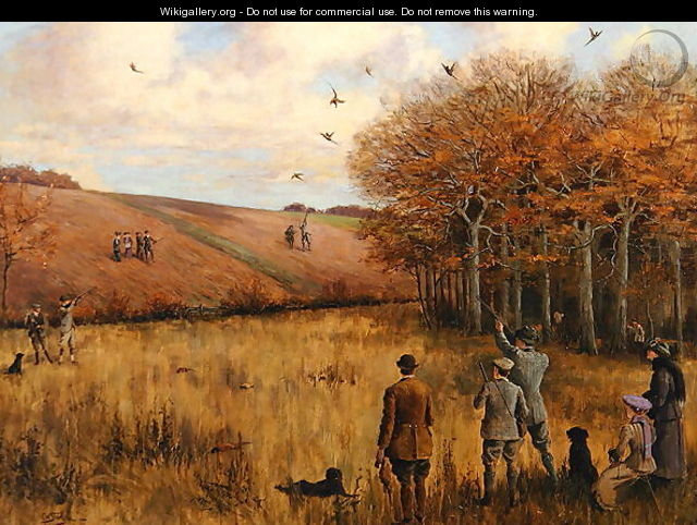 Pheasant Shooting - Christopher William Strange