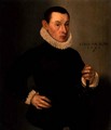 Portrait of a Young Gentleman Wearing a Black Embroidered Doublet, 1583 - Lorenz Strauch
