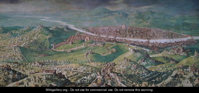 The Siege of Florence in 1530, 1563-65 - Jan van der (Joannes Stradanus) Straet