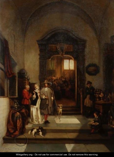 The Auction Viewing, 1850 - Johannes Anthonie Balthasar Stroebel