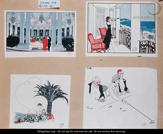 Scenes in Monte Carlo, Cote dAzur, 1914 - Louis Strimpl