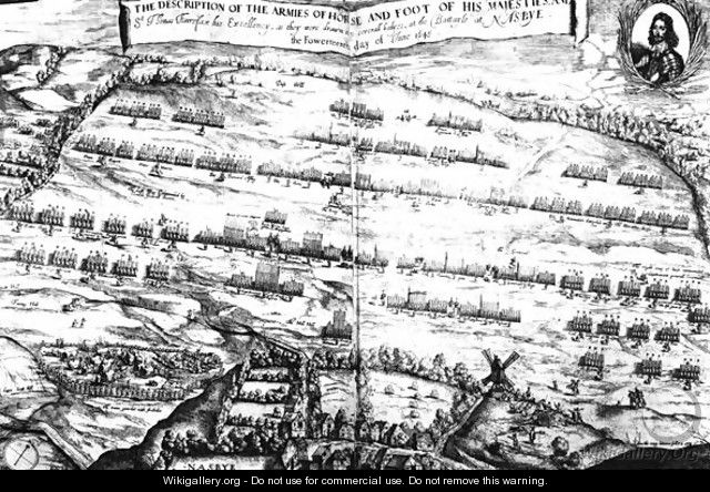The Description of the Armies of Horse and Foot of his Majesties at the Battle of Naseby, 14th June 1645, first published in Anglia Rediviva by Joshua Sprigge in 1647 - (after) Streeter