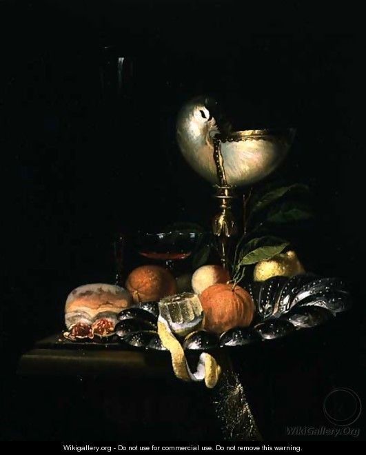 Still Life with Fruit and a Nautilus Cup - Hendrick van Streeck