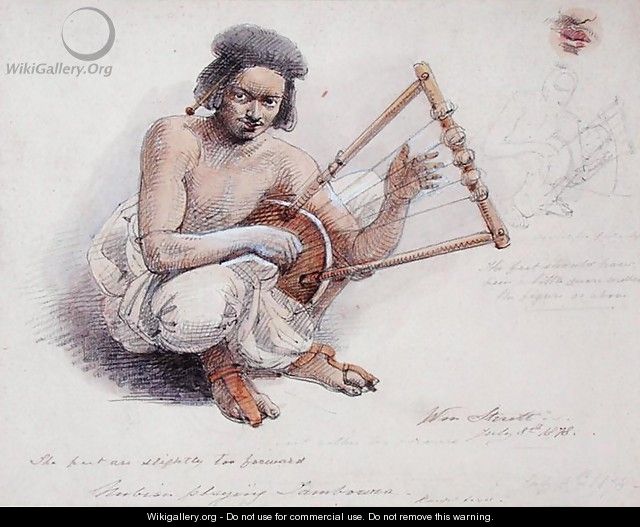 Nubian Playing Tambourine, 8th July 1878 - William Strutt