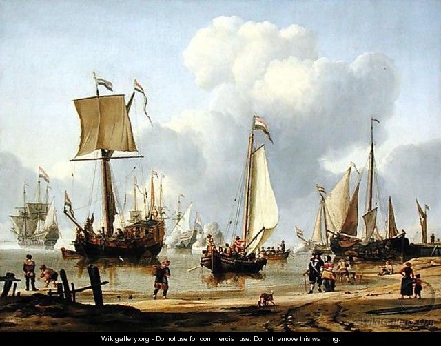 Ships in Calm Water, 1672 - Abraham Storck