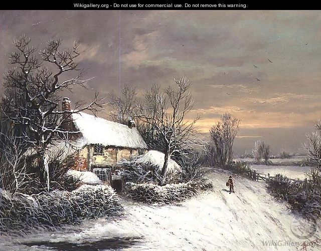 A Cottage in Winter - William Oliver Stone