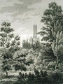 Fonthill Abbey from the American Plantation, published by W. Clarke, New Bond Street, 1812 - James Storer