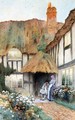 By the Cottage Door - Arthur Claude Strachan