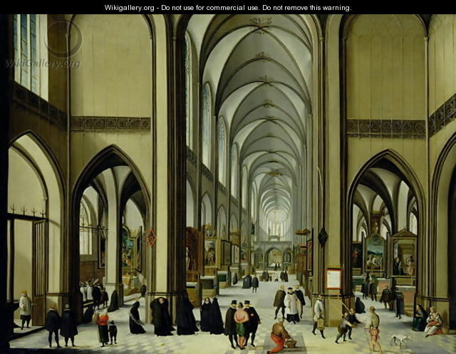 Interior of Antwerp cathedral - Hendrik van Steenwyck