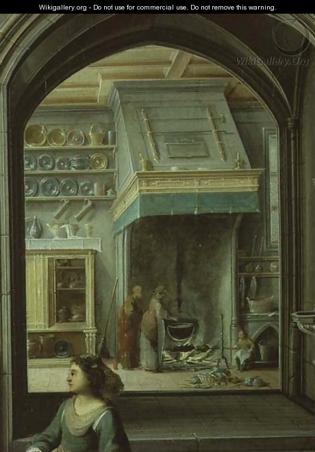 Christ in the house of Martha and Mary, detail of the kitchen, 1620 - Hendrick van, the Younger Steenwyck