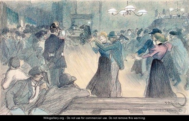 Ball in a Paris Suburb, c.1892 - Theophile Alexandre Steinlen
