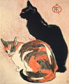 Two Cats. Poster for the Exposition de loeuvre dessine et peint de T.A. Steinlen, 1894 - Theophile Alexandre Steinlen