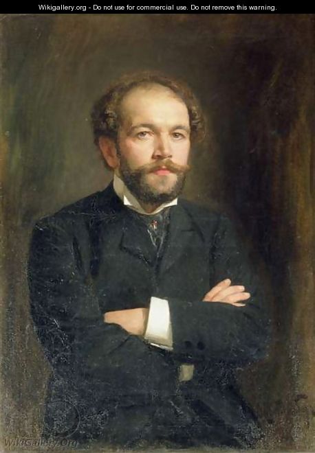 Portrait of Nikolai Karlovich Medtner 1879-1951 1906 - Viktor Karlovich Stemberg