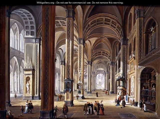 Interior of a Gothic Cathedral - Christian Stocklin