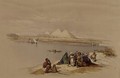 The Pyramids of Giza from the Nile, from Egypt and Nubia, Vol.1 - David Roberts
