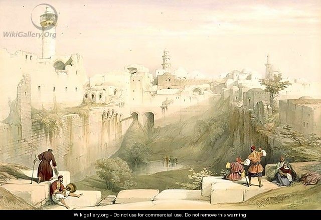 Jerusalem, April 12th 1839, plate 12 from Volume I of The Holy Land, engraved by Louis Haghe 1806-85 pub. 1842 - David Roberts