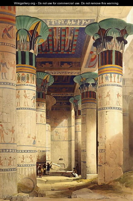 View under the Grand Portico, Philae, from Egypt and Nubia, Vol.1 - David Roberts
