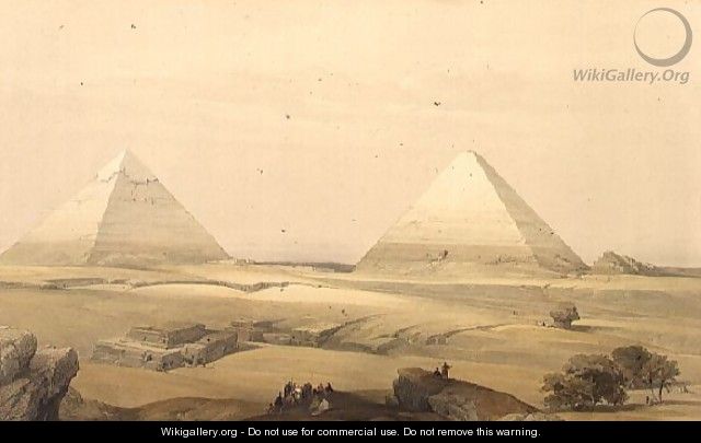 The Pyramids of Giza, from Egypt and Nubia, Vol.1 - David Roberts