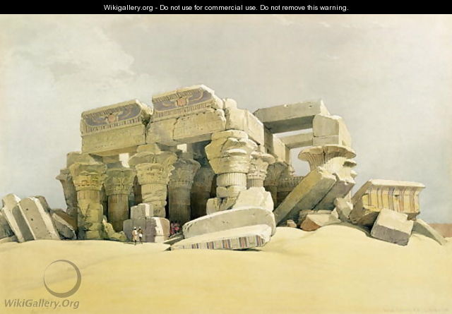 Ruins of the Temple of Kom Ombo, from Egypt and Nubia, Vol.1 - David Roberts