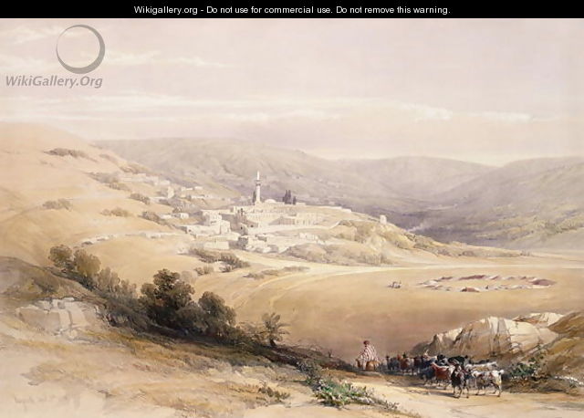 Nazareth, April 28th 1839, plate 28 from Volume I of The Holy Land, engraved by Louis Haghe 1806-85 pub. 1842 - David Roberts