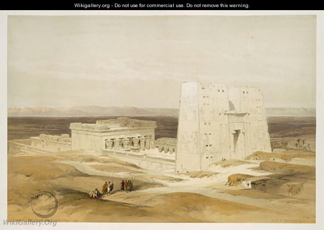 Temple of Edfu, ancient Apollinopolis, Upper Egypt, from Egypt and Nubia, Vol.1 - David Roberts
