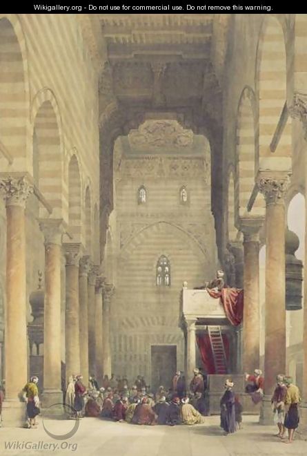 Interior of the Mosque of the Metwalys, Cairo, from Egypt and Nubia, Vol.3 - David Roberts