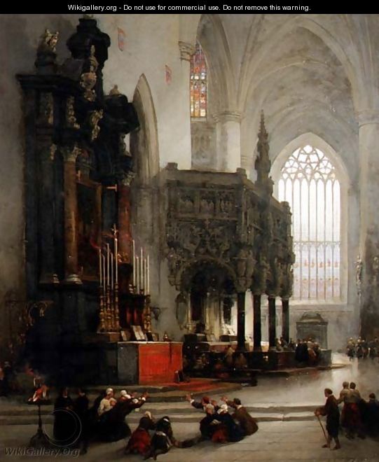 The Shrine of St. Gomar at Lierre, Belgium, 1849 - David Roberts