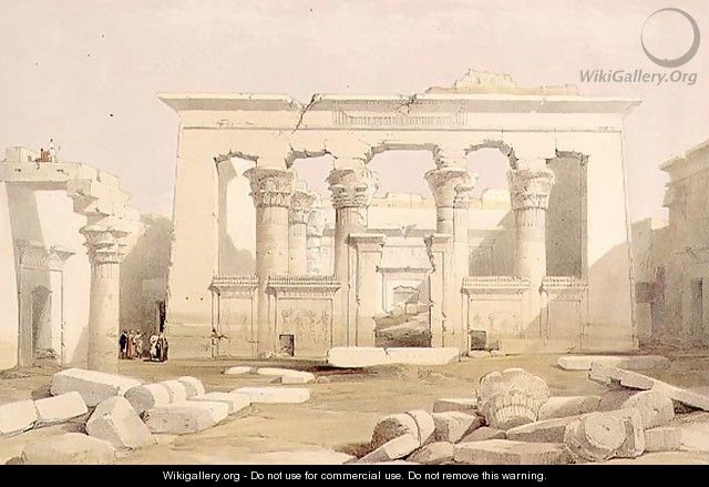 Portico of the Temple of Kalabshah, from Egypt and Nubia, Vol.1 - David Roberts