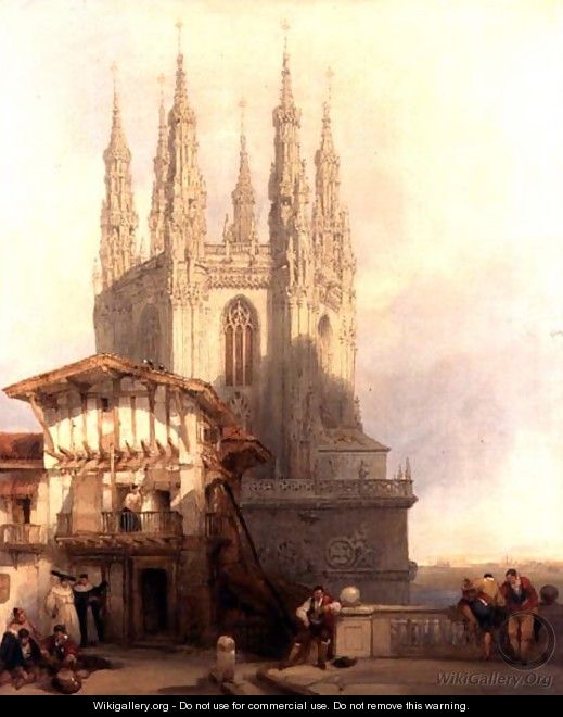 The Entrance to the North Transept, Burgos Castle, 1835 - David Roberts