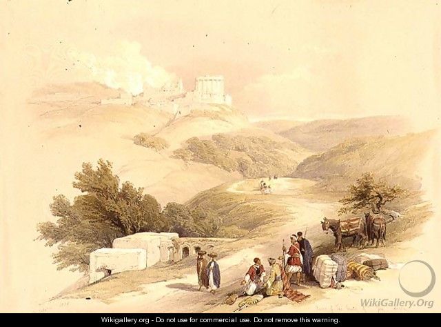 Ruins of the Church of St. John, Sabaste, 1839, plate 43 from Volume I of The Holy Land, engraved by Louis Haghe 1806-85 pub. 1842 - David Roberts