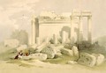 Ruins of the Eastern Portico of the Temple of Baalbec, May 6th 1839, plate 83 from Volume II of The Holy Land, engraved by Louis Haghe 1806-85 pub. 1843 - David Roberts