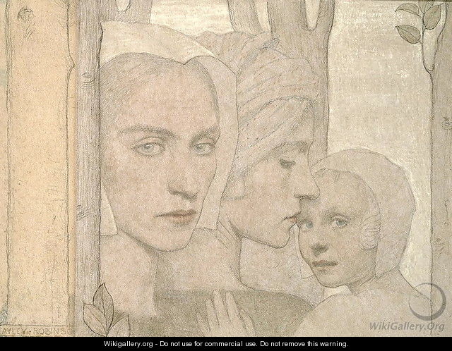 The Two Sisters, 1908 - Frederick Cayley Robinson