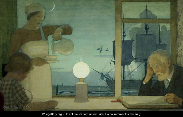 The Day of Rest, c.1926 - Frederick Cayley Robinson