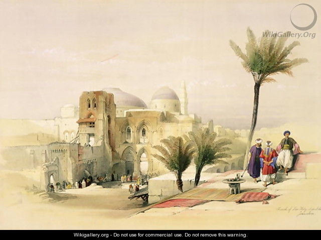 Church of the Holy Sepulchre, Jerusalem, plate 11 from Volume I of The Holy Land, engraved by Louis Haghe 1806-85 pub. 1842 - David Roberts