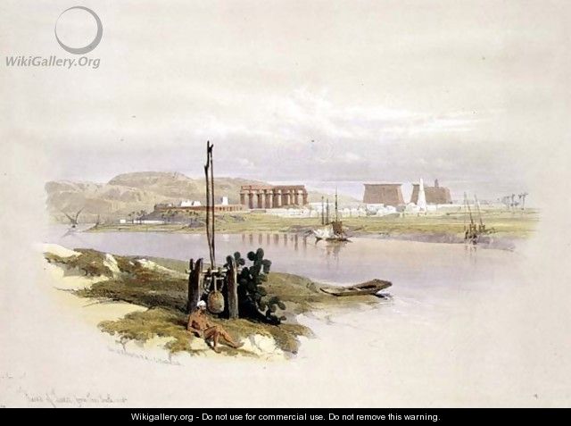 Ruins of Luxor from the South-west, from Egypt and Nubia, Vol.1 - David Roberts