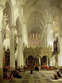 Lierre- Interior of St. Gommaire, 1850 - David Roberts