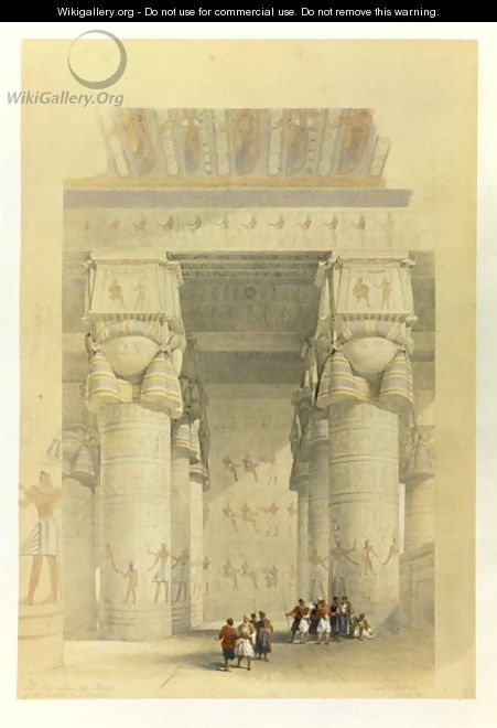 View from under the Portico of the Temple at Dendarah, from Egypt and Nubia, Vol.1 - David Roberts