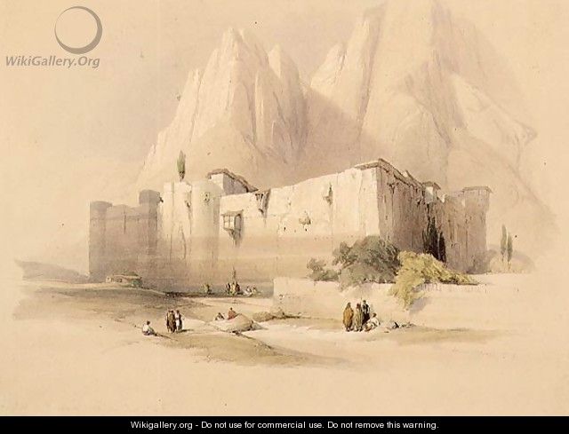 The Convent of St. Catherine, Mount Sinai, February 21st 1839, plate 109 from Volume III of The Holy Land, engraved by Louis Haghe 1806-85 pub. 1849 - David Roberts