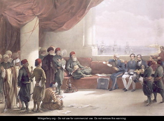 Interview with the Viceroy of Egypt at his palace at Alexandria, May 12th 1839, from Egypt and Nubia, Vol.3 - David Roberts